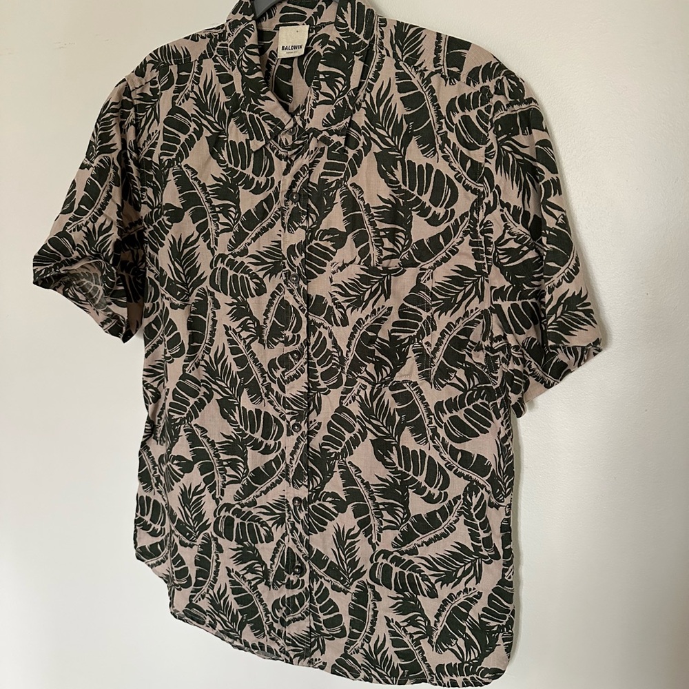 Baldwin Kansas City Linen Short Sleeve Button Up